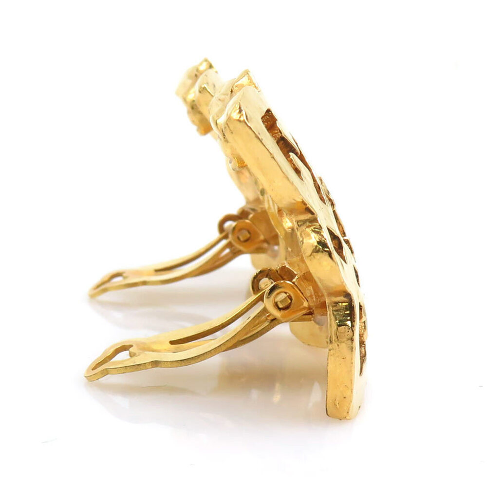 CHANEL Gold Logo Earrings - Picture 2 of 5